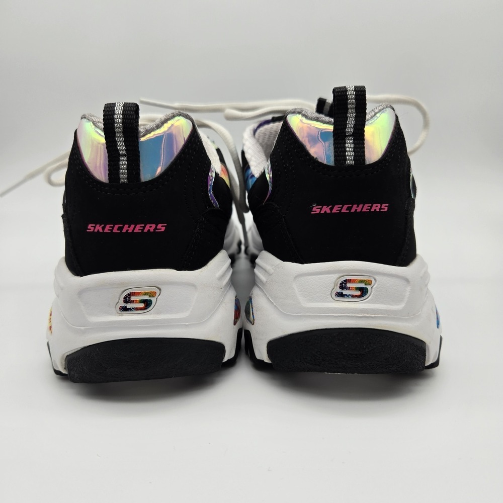 Skechers Women's D'Lites Summer Fiesta Sneakers Size 10 Black Vibrant Rainbow - Picture 5 of 12